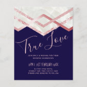 Budget Roze Goud Folie Look Geometrische Trouwdag (Voorkant)