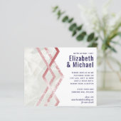 Budget Roze Goud Folie Look Geometrische Trouwdag (Staand voorkant)