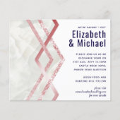 Budget Roze Goud Folie Look Geometrische Trouwdag (Voorkant)