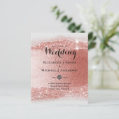 Budget Roze goud Glitter Folie Look Bruiloft (Staand voorkant)