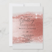 Budget Roze goud Glitter Folie Look Bruiloft (Voorkant)