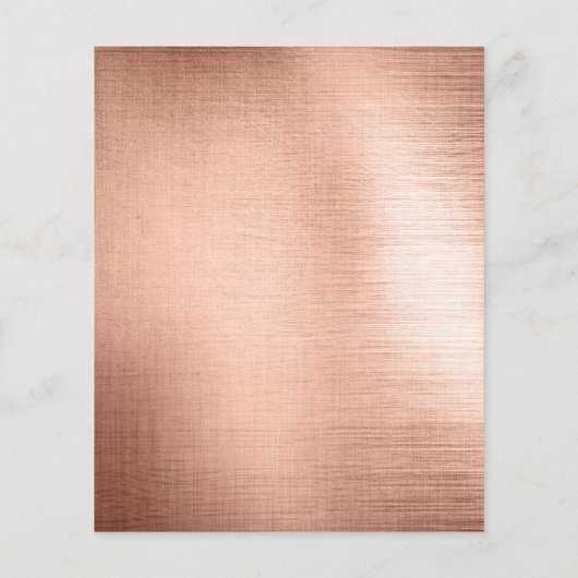 Budget Roze Goud Monogram Huwelijksuitnodiging (Achterkant)