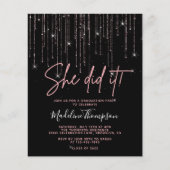 Budget Roze Goud Ze heeft het gedaan Afstudeeruitn (Voorkant)