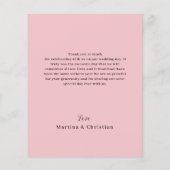 Budget roze gouden borstel bruiloft (Achterkant)