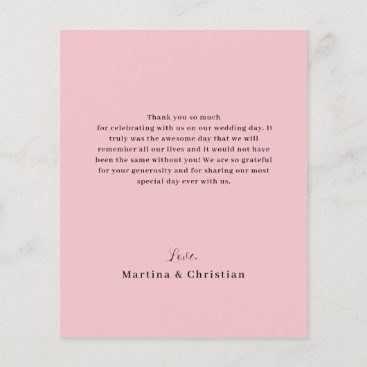 Budget roze gouden borstel bruiloft (Achterkant)