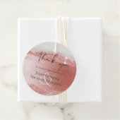 Budget Roze gouden glinster folie uitziende trouw- Bedankjes Labels (In situ)