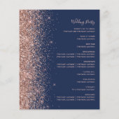 Budget Roze Gouden Glitter Donkerblauw Huwelijkspr (Achterkant)