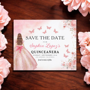 Budget Roze Gouden Prinses Verjaardag Quinceanera Flyer