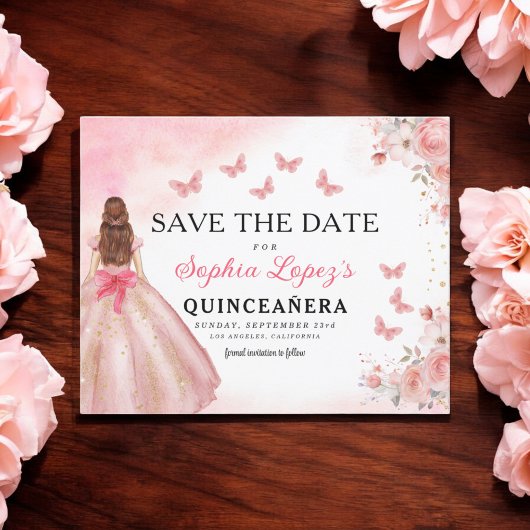 Budget Roze Gouden Prinses Verjaardag Quinceanera Flyer