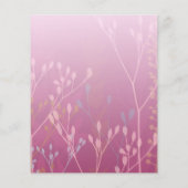 Budget Roze Grassen & Foliage Trouwuitnodiging (Achterkant)