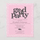 Budget roze grijze afstudeerder pet vetgedrukte gi (Voorkant)