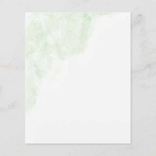 Budget roze groen Roos Floral Wedding Reception Flyer (Achterkant)