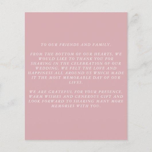 BUDGET Roze Hartelijk dank Flyer (Achterkant)