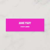 Budget Roze Heldere Kleurrijke Wedding Event Plann Mini Visitekaartje (Voorkant)