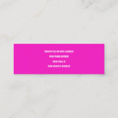 Budget Roze Heldere Kleurrijke Wedding Event Plann Mini Visitekaartje (Achterkant)