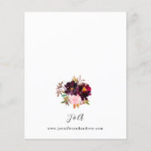 Budget roze - Hot Blush & Paarse Floral Wedding V2 (Achterkant)