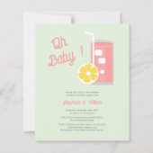 Budget Roze Limonade Oh Baby shower QR Code (Voorkant)