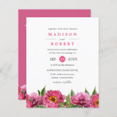 BUDGET  roze magenta pinda's Floral Wedding (Voorkant / Achterkant)