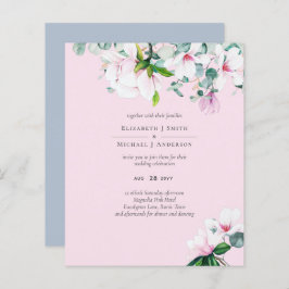 BUDGET Roze Magnolias Sage Eucalyptus Blue Weddens