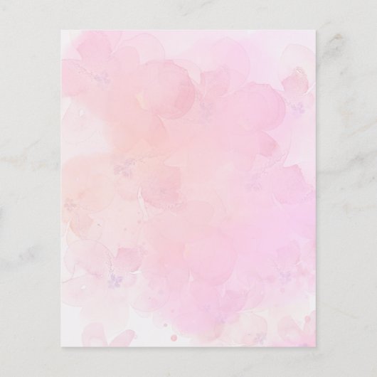 Budget Roze Olifant Baby Girl Douche Uitnodiging (Achterkant)