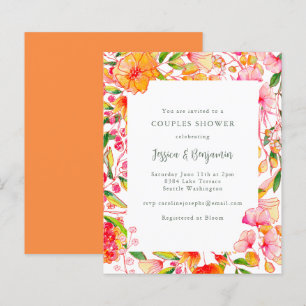 Budget Roze Oranje Bloemstuk Bruidspaar Borrelkaar