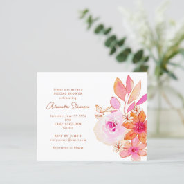 Budget Roze Oranje Floral Bridal Shower
