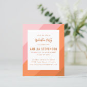 Budget roze Oranje Fotogradatie Partij nodigt uit (Staand voorkant)