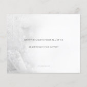 Budget Roze Ornament Bedrijfs Kerstkaart (Achterkant)