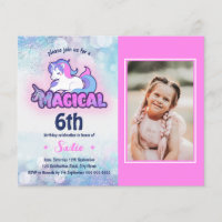 Budget Roze Paarse Unicorn Foto van Birthday Uitno