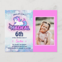 Budget Roze Paarse Unicorn Foto van Birthday Uitno