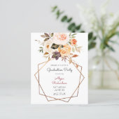 Budget Roze & Perzik Bloemengraduatiefeest (Staand voorkant)