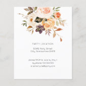Budget Roze & Perzik Bloemengraduatiefeest (Achterkant)