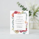 Budget Roze & Plum Tropical Floral White 1 Weddens (Staand voorkant)
