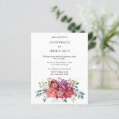 Budget Roze & Plum Tropical Floral White 2 Weddens (Staand voorkant)