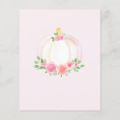 Budget roze pompoenen Baby shower Uitnodiging (Achterkant)