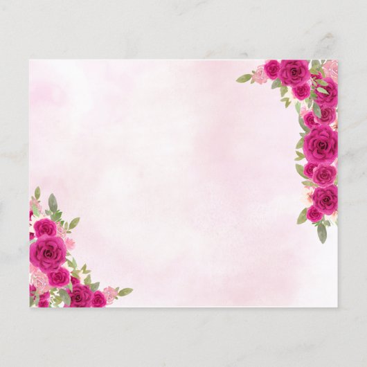 Budget Roze Prinses Quinceañera Save the Date (Achterkant)