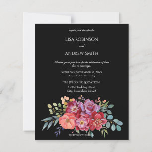Budget Roze & Pruim Tropisch Bloemendecor Zwart 2 