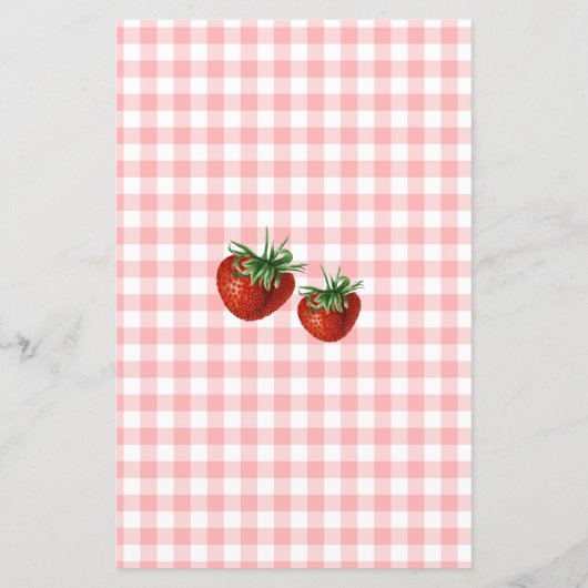 Budget Roze Rode Aardbei 1e Verjaardag Uitnodiging (Achterkant)