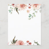 Budget Roze Roos & pioenen bruiloft uitnodiging (Achterkant)