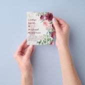 BUDGET Roze Roos Roest Bruiloft UITNODIGING Flyer (Hand)