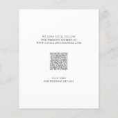 Budget roze Rose Elegant Foliage Save the Date (Achterkant)