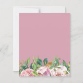 Budget roze Rose & Gold Baby shower uitnodiging (Achterkant)