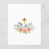 Budget roze Rose & Gold First Community Uitnodigin (Achterkant)