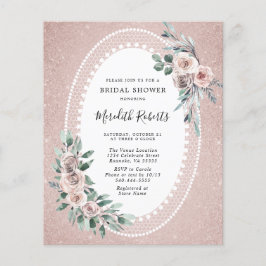 Budget roze Roses Glitter Bridal Shower