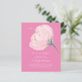 BUDGET roze roze glitter is een meisje Baby shower (Staand voorkant)