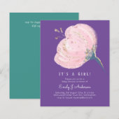 BUDGET roze roze glitter is een meisje Baby shower (Voorkant / Achterkant)