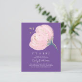 BUDGET roze roze glitter is een meisje Baby shower (Staand voorkant)