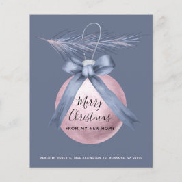 Budget Roze Stusty Blue Holiday - Nieuwe adreskaar