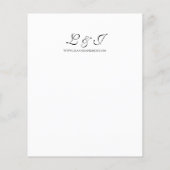 Budget roze tropische Floral White V2 Wedding Flye Flyer (Achterkant)