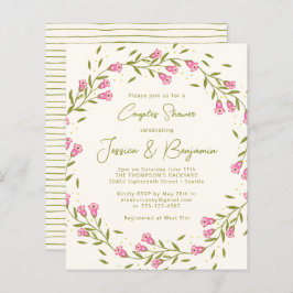 Budget Roze tuinbloemen Couples Shower